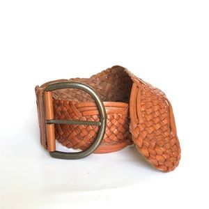 Fossil Leather Braided Brown Belt Women’s Size L